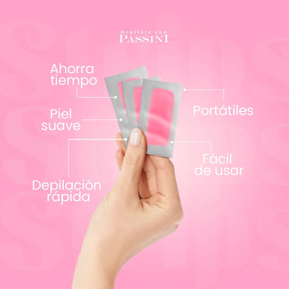 Bandas de Cera Depilatoria Dobles 10 Piezas