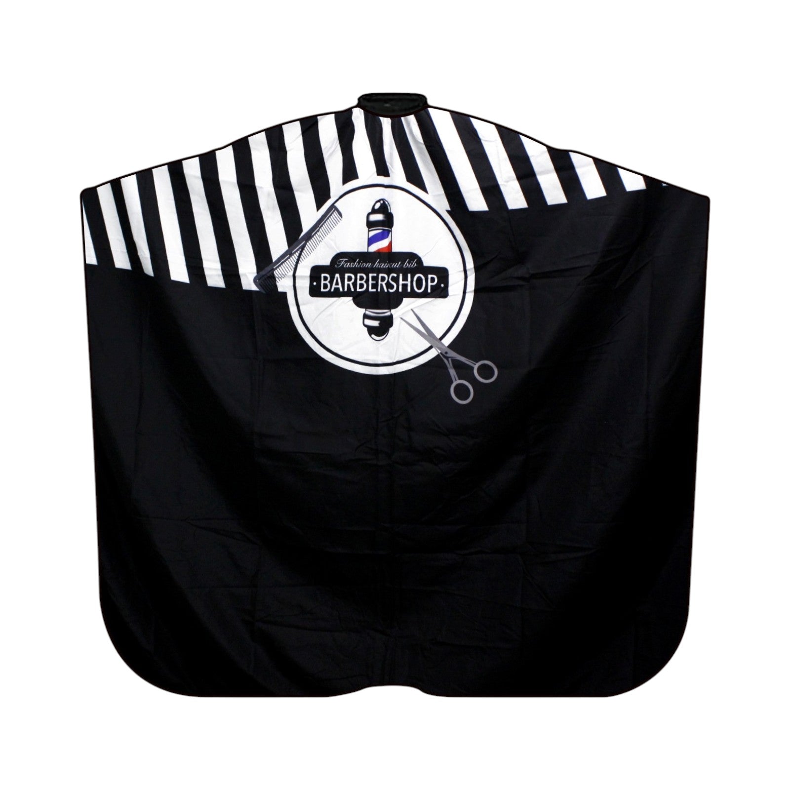 Lobo Capa para Corte de Cabello Cuello Ajustable Rasurado Profesional de Precisión Diseño Barber Pole