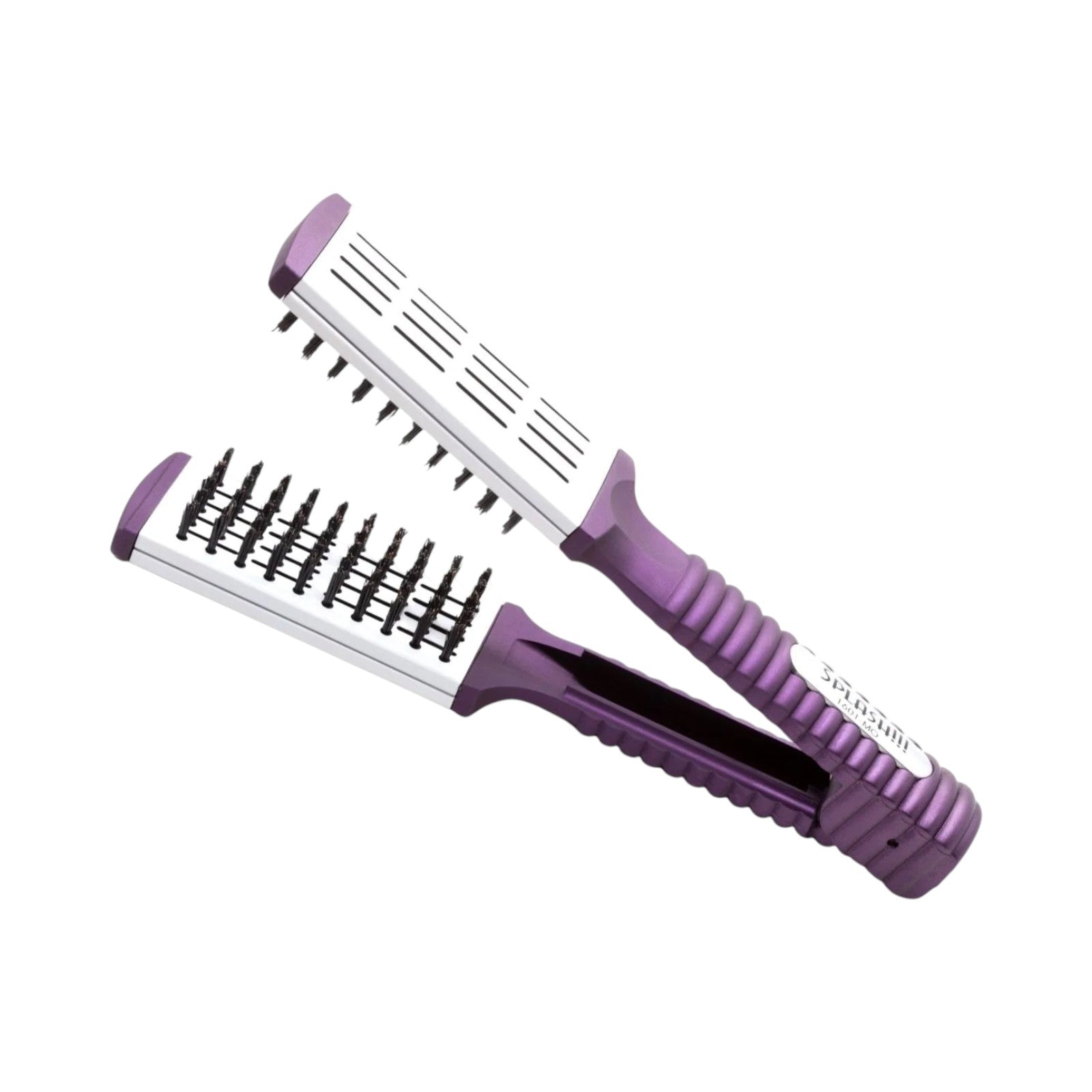 Lobo Cepillo Ceramica Tipo Plancha Desenredo y Estilizado Profesional Morado