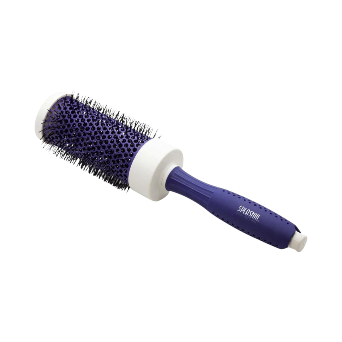 Lobo Cepillo Redondo de Mango Perforado para Cabello Desenredo y Estilizado Profesional 1.80" diametrox10.00" Largo