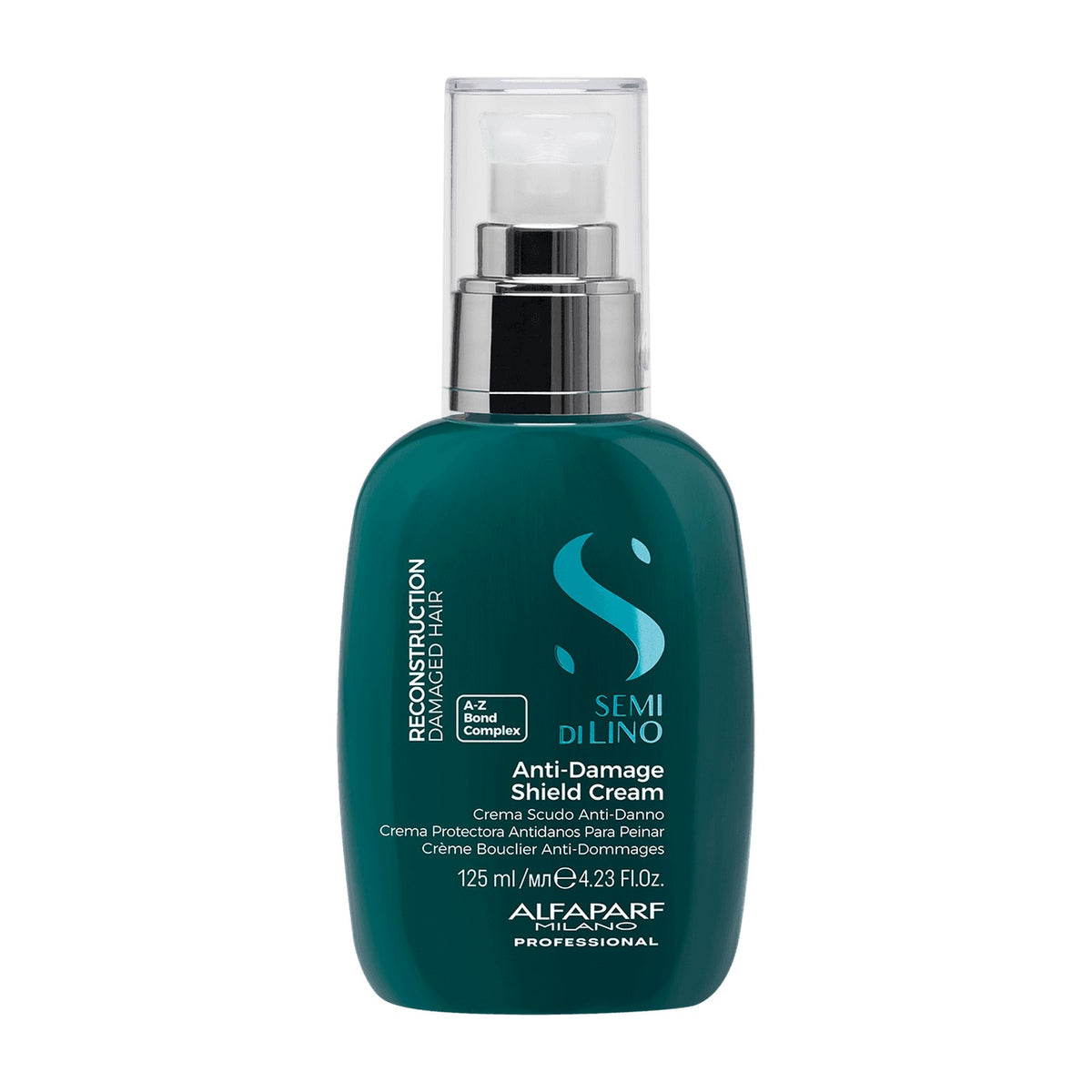 Crema protectora sin enjuague Alfaparf Semi di Lino Reconstruction Anti-Damage Shield Cream 125 ml