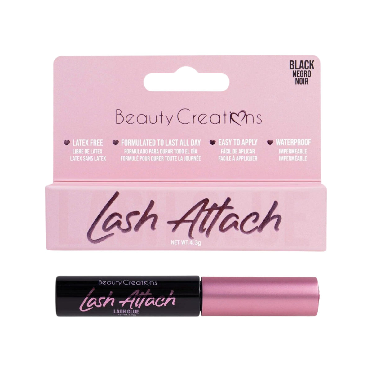 Beauty Creations Lash Attach Adhesivo con Aplicador Negro