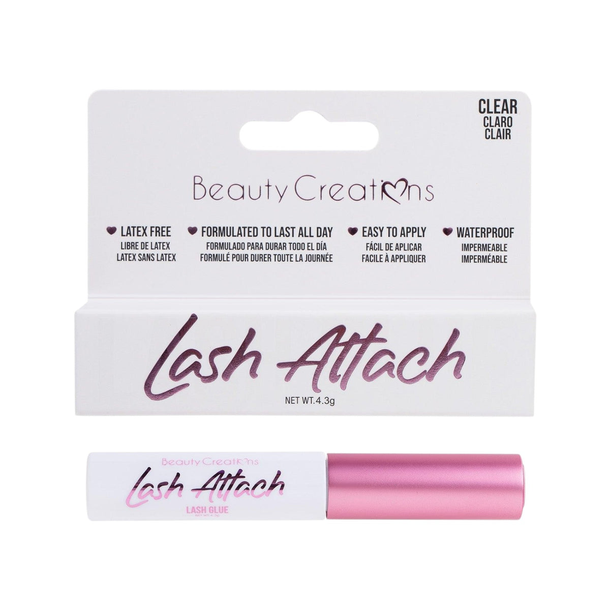 Beauty Creations Lash Attach Adhesivo con Aplicador Transparente