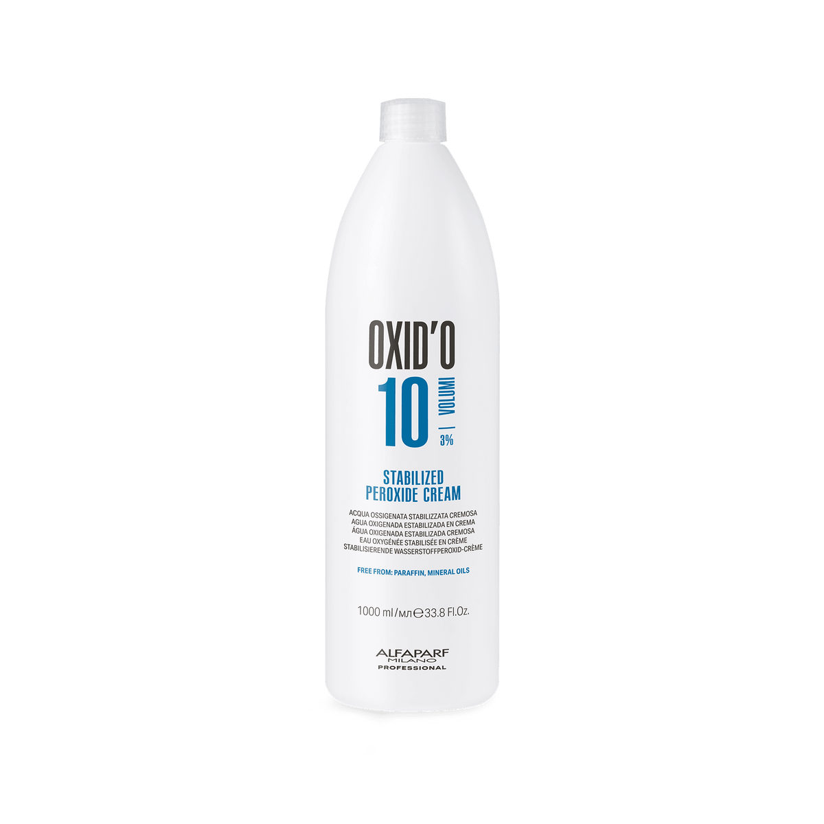 Alfaparf Milano Oxid’o 1000 ml, 10 volúmenes — envase oficial del volumen y tamaño indicados