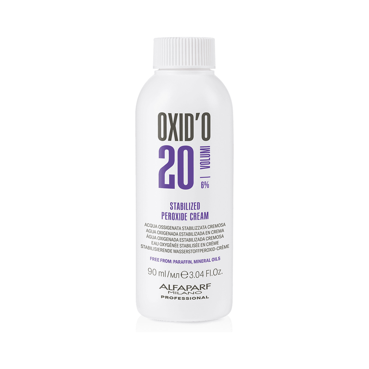 Alfaparf Milano Oxid’o 90 ml, 20 volúmenes — envase oficial del volumen y tamaño indicados