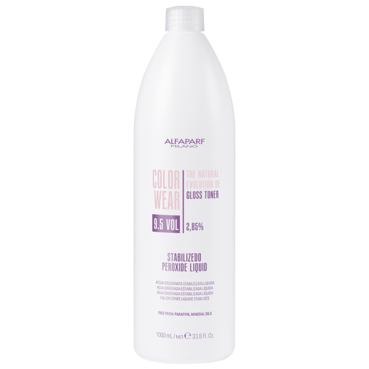 Alfaparf Color Wear Gloss Toner, activador líquido 9.5 Vol de 1 L