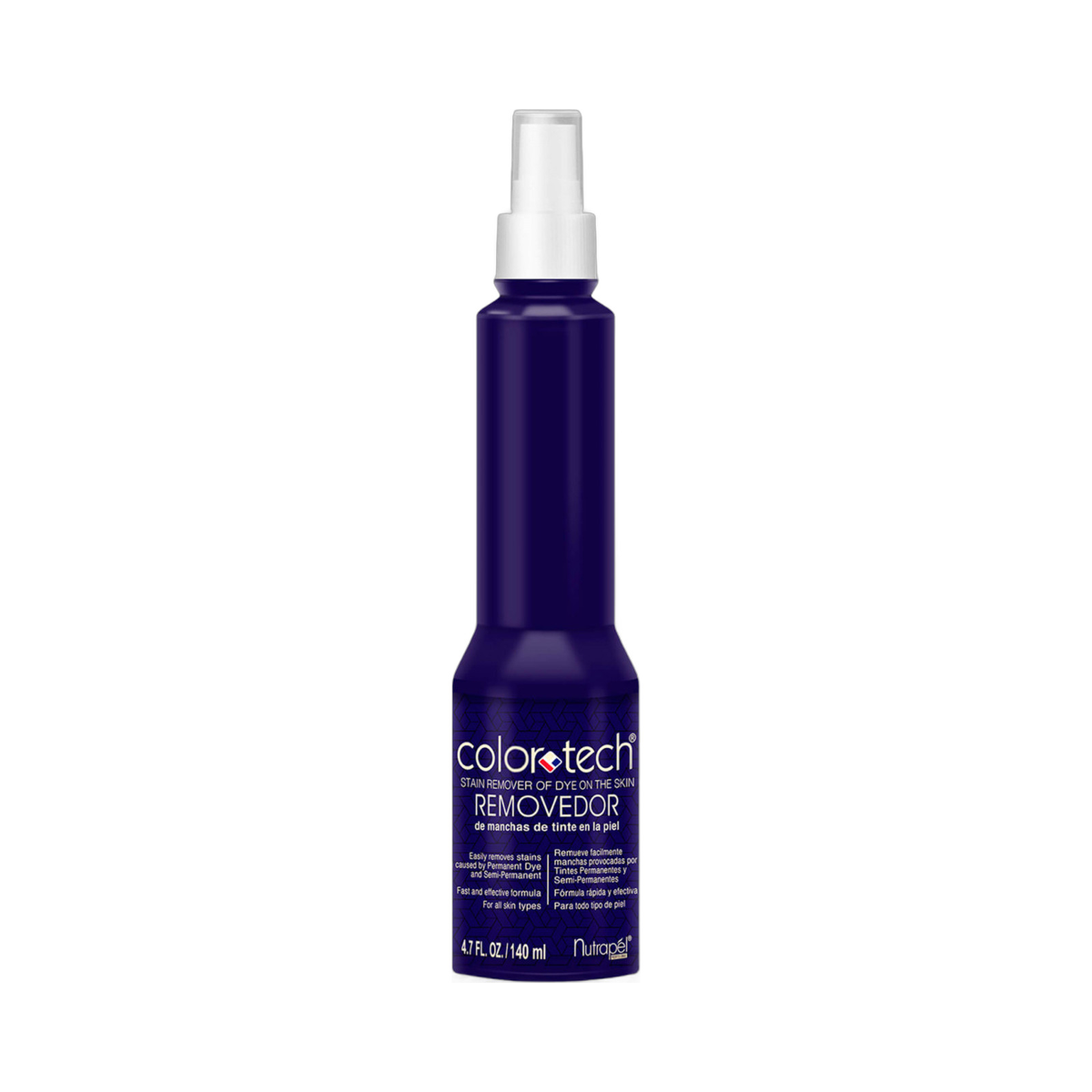 Nutrapél ColorTech Removedor de Manchas de Tinte en la Piel, botella de 140 ml