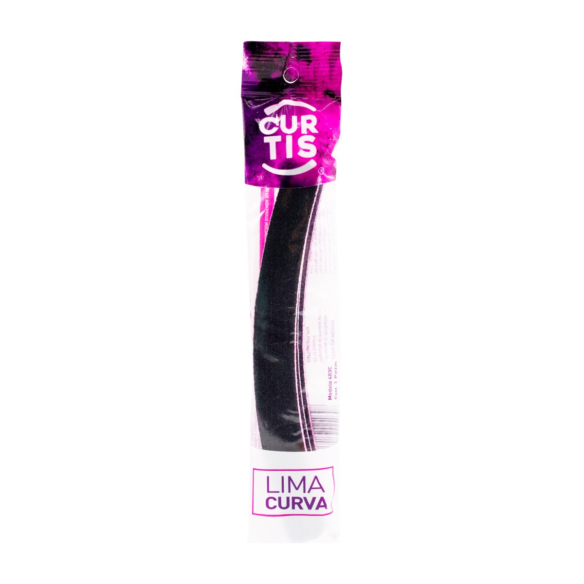 Curtis Lima de Uñas Curva 18 cm 3 pzas