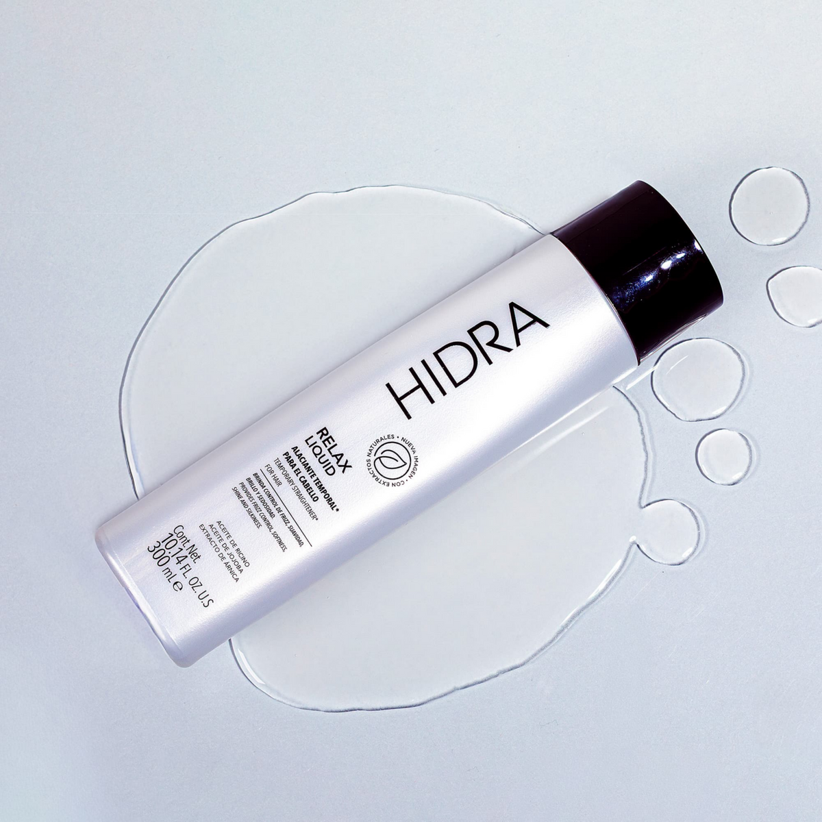 Hidracolor Relax Liquid Alaciante Temporal 300 ml con textura del producto