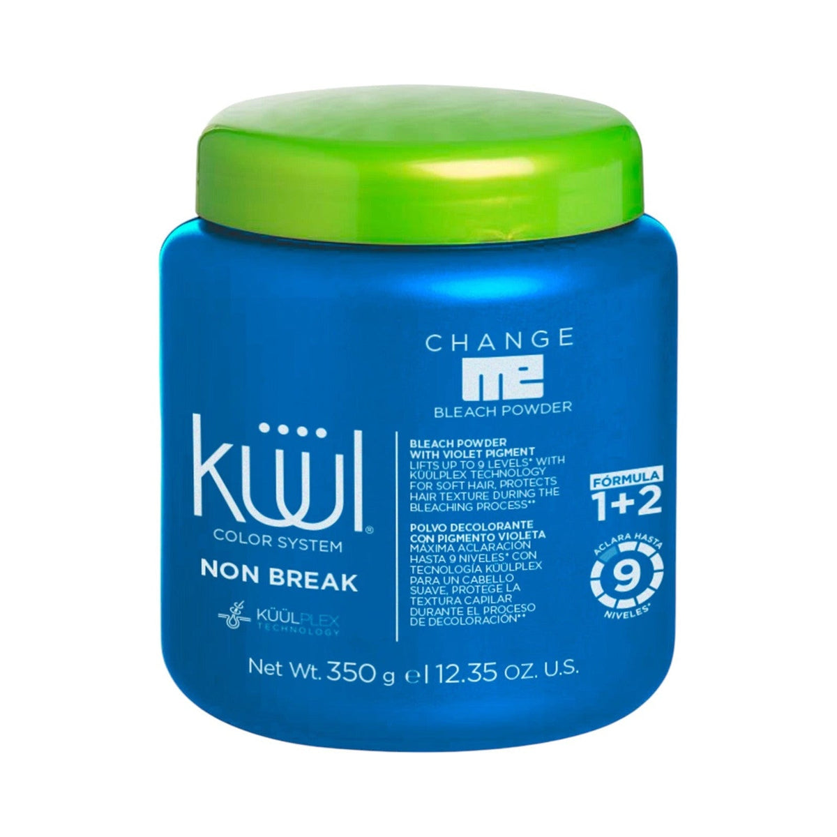 Küül Non Break 9 Levels Bleach, tarro de 350 g con pigmento violeta y KÜÜLPLEX