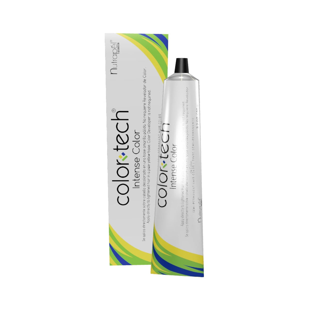 Nutrapel ColorTech Intense Color semipermanente de 90 g: caja y tubo, aplicación directa sin revelador