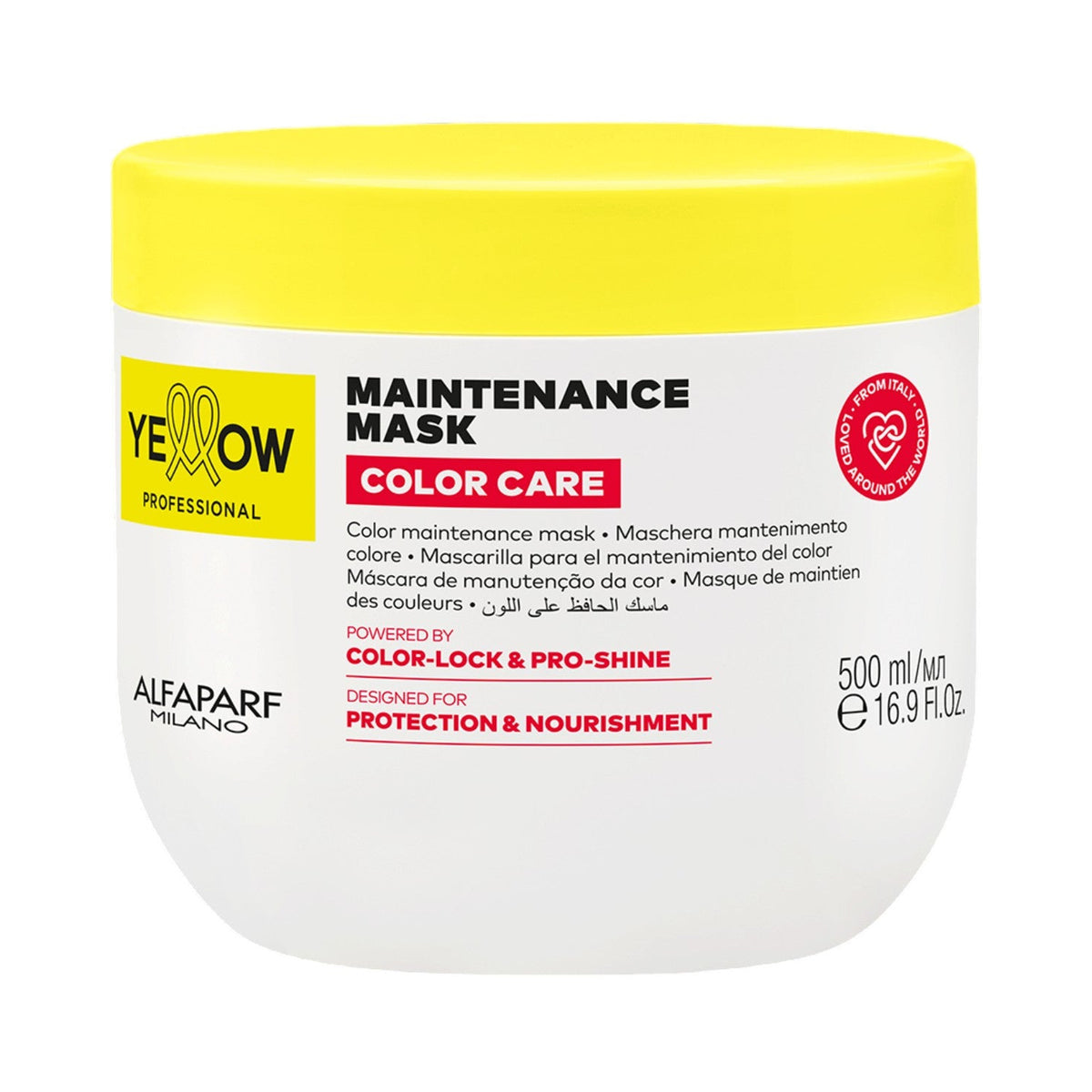 Tarro de Yellow Color Care Maintenance Mask de 500 ml, vista frontal