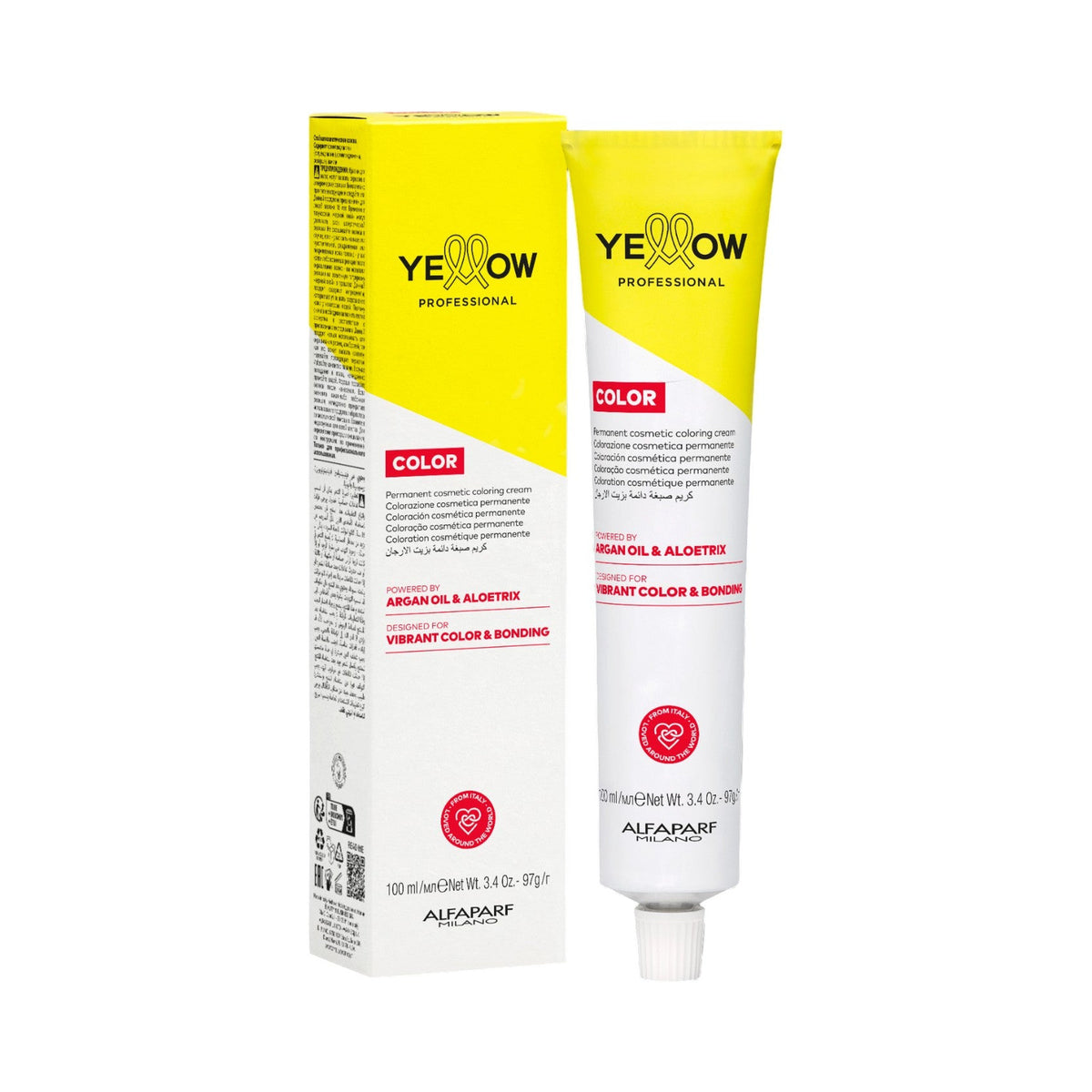 Yellow Color Tinte Permanente empaque oficial