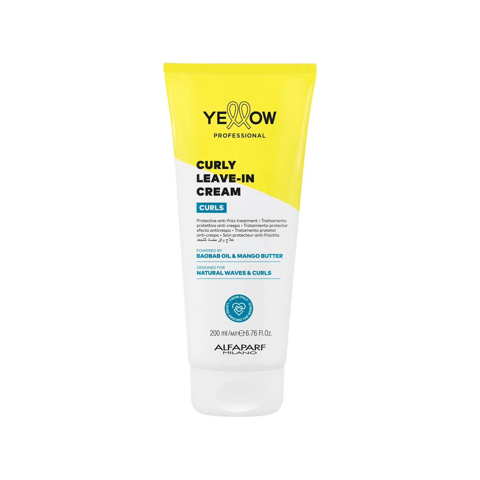 Yellow Curls Leave-In Cream Protección Anti-Frizz para Rizos 250 ml