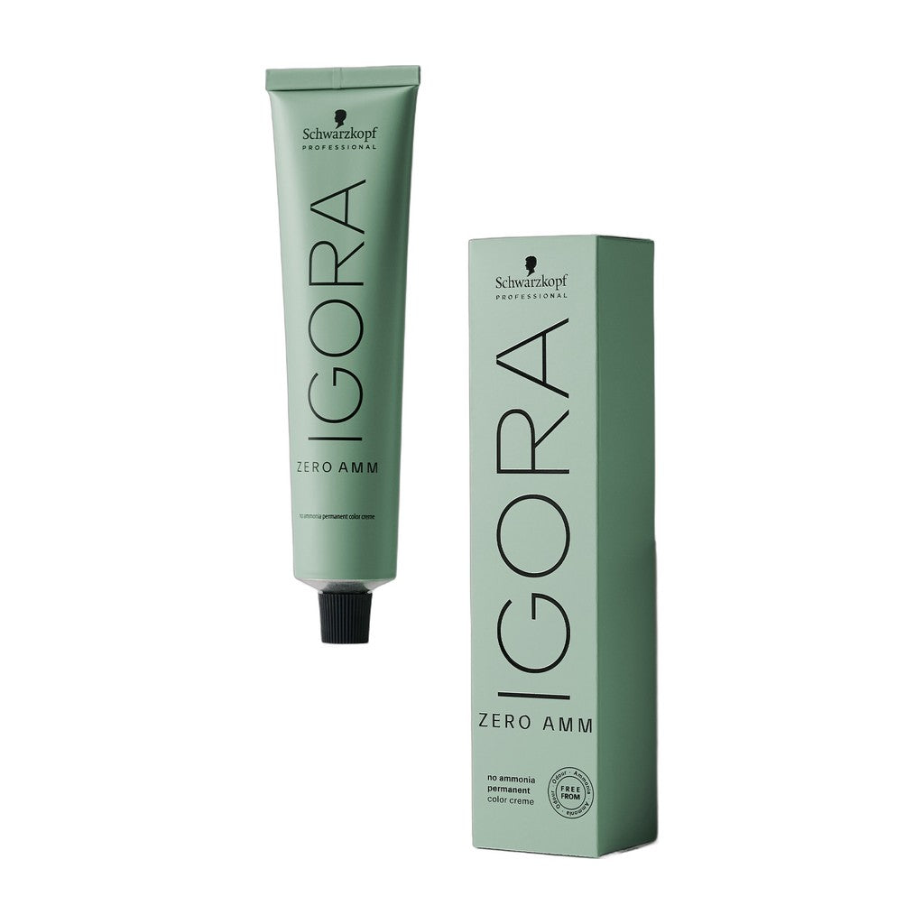 Tinte permanente sin amoníaco Schwarzkopf IGORA ZERO AMM 60 ml – tubo y caja, Schwarzkopf Professional