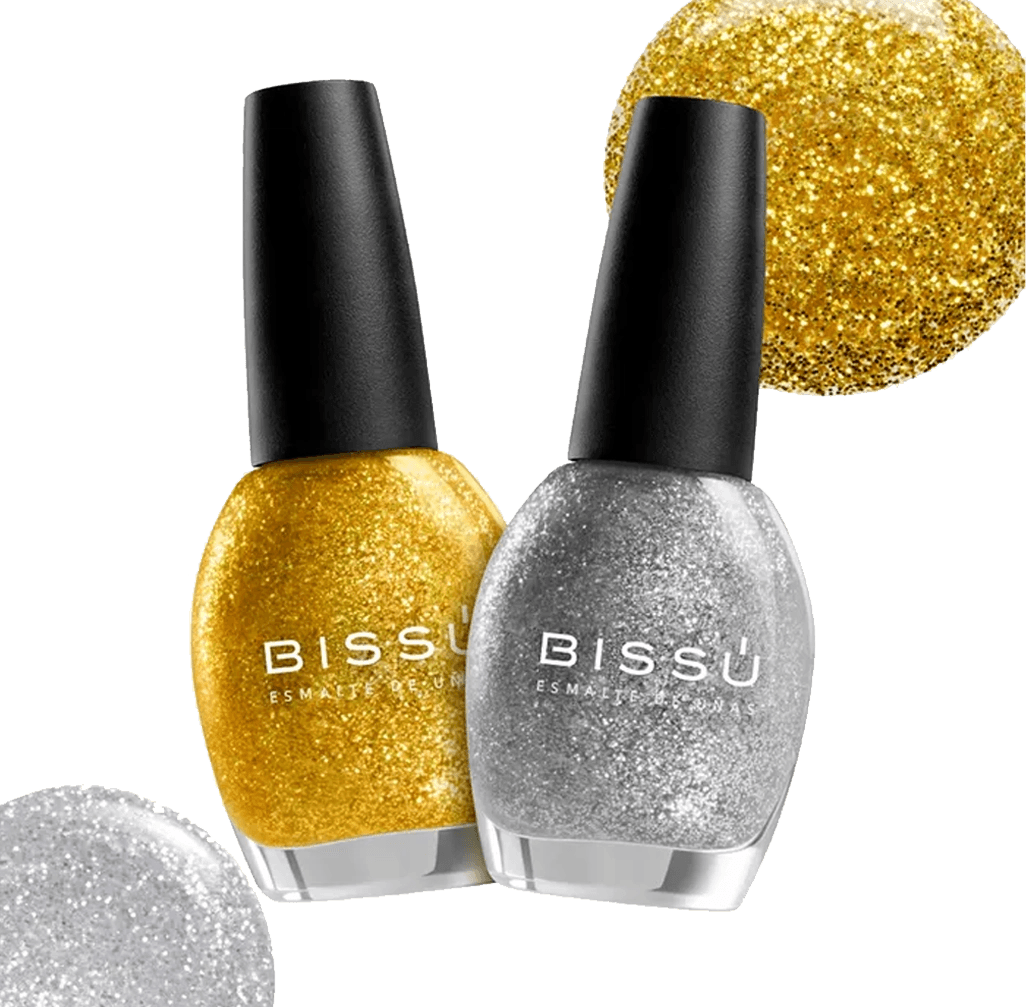 Esmalte con Glitter para uñas