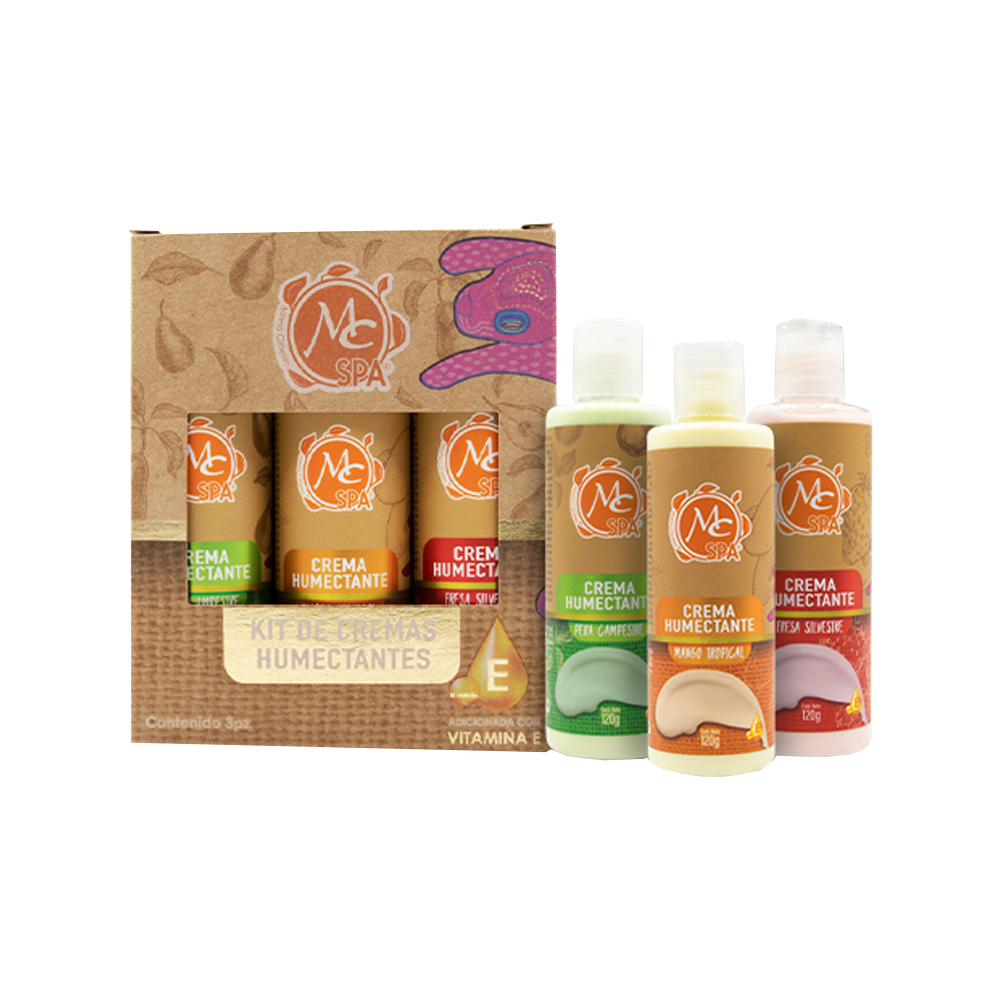 Kit de Cremas Humectantes con 3pzs de 120 grs c/u