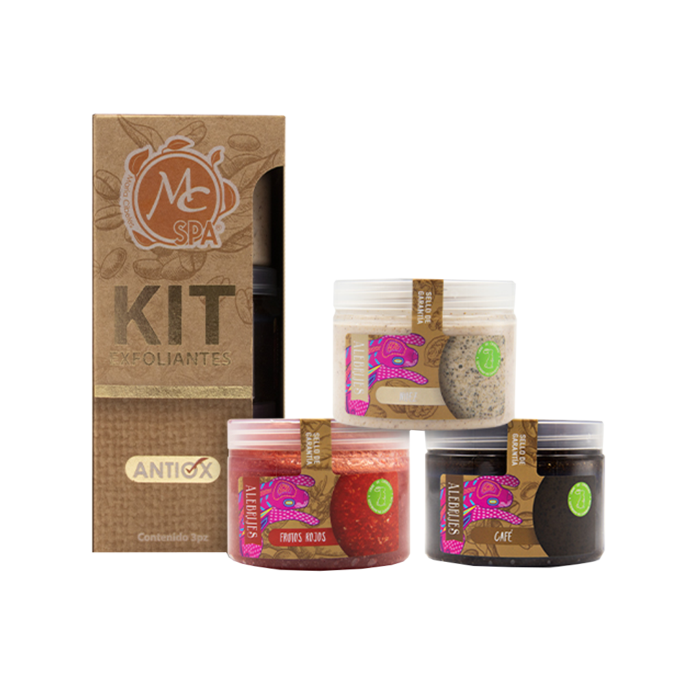 Kit de exfoliantes 3pzs de 150 grs c/u