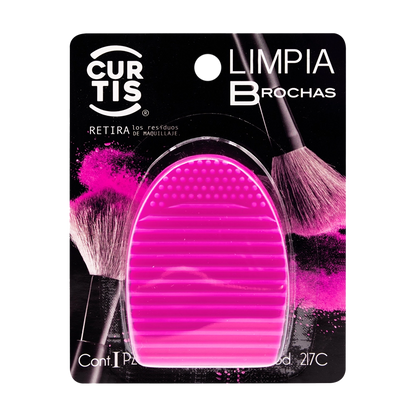 Limpia Brochas  de silicón Rosa