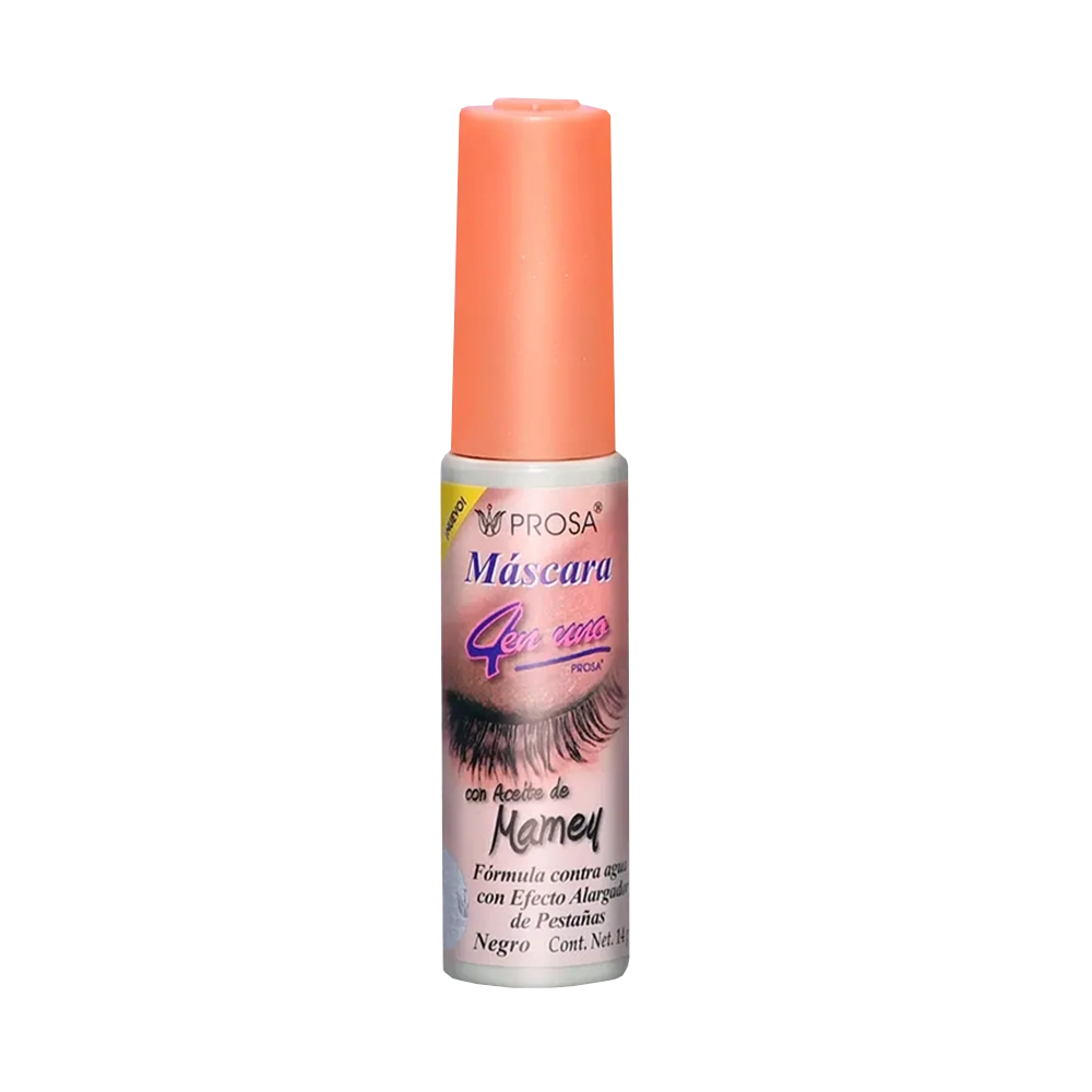 Prosa Máscara de Pestañas 4 en 1 | Volumen y Alargamiento con Aceite de Mamey