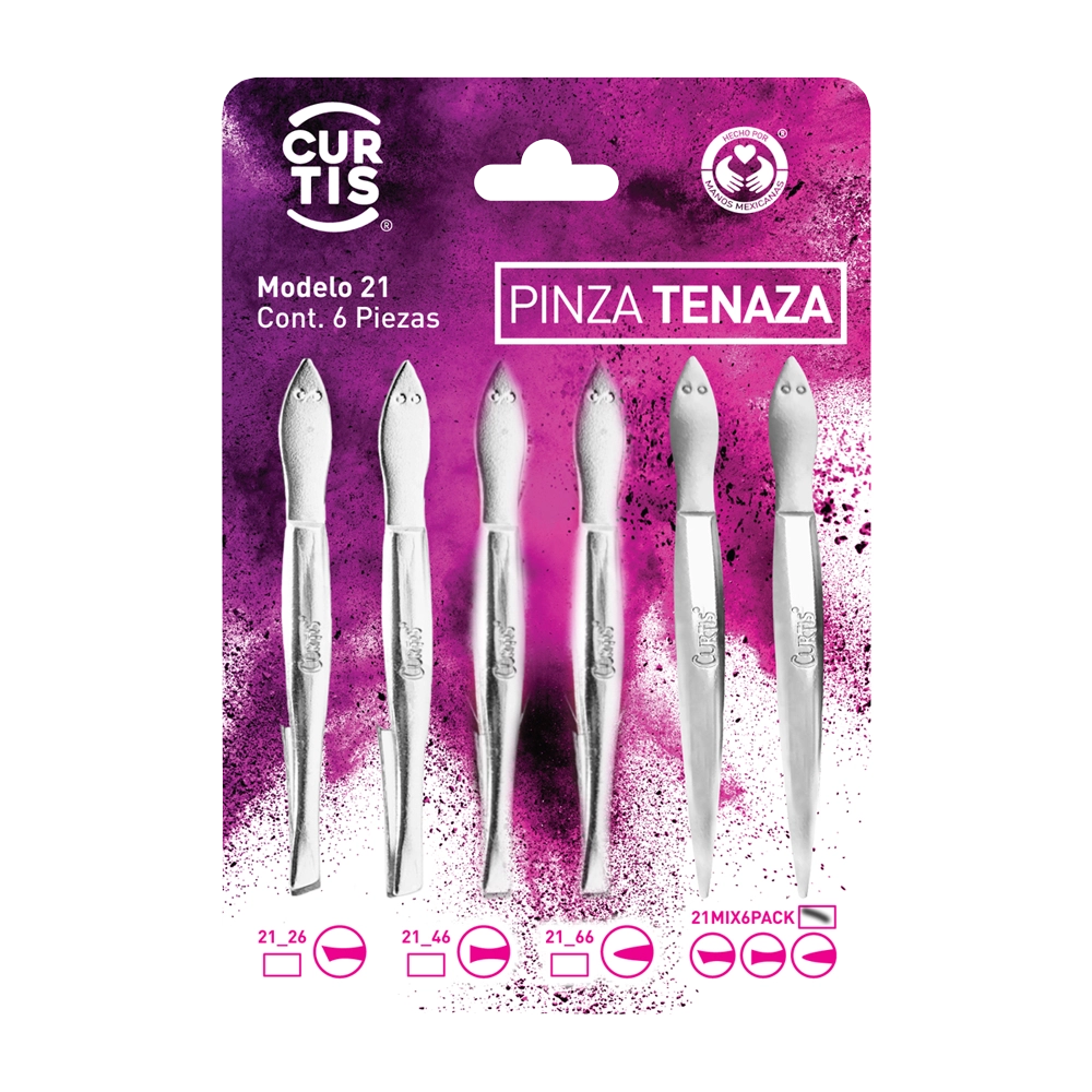 Pinzas Tenaza Punta Sesgada, Ancha y Fina 6 Piezas