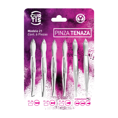 Pinzas Tenaza Punta Sesgada, Ancha y Fina 6 Piezas