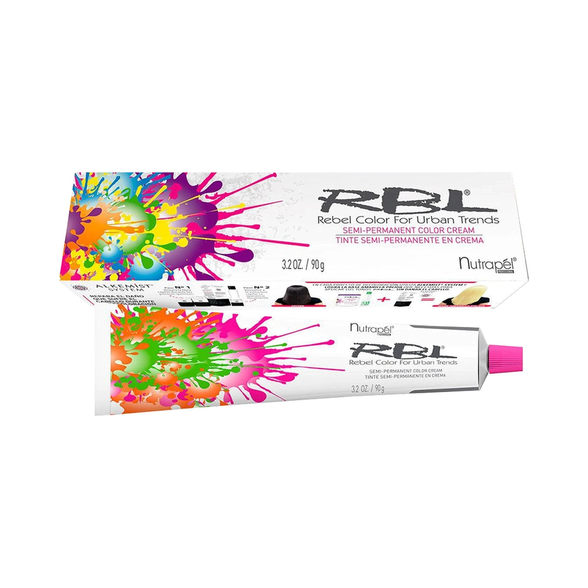 Nutrapel RBL, coloración semipermanente directa de 90 g: caja y tubo