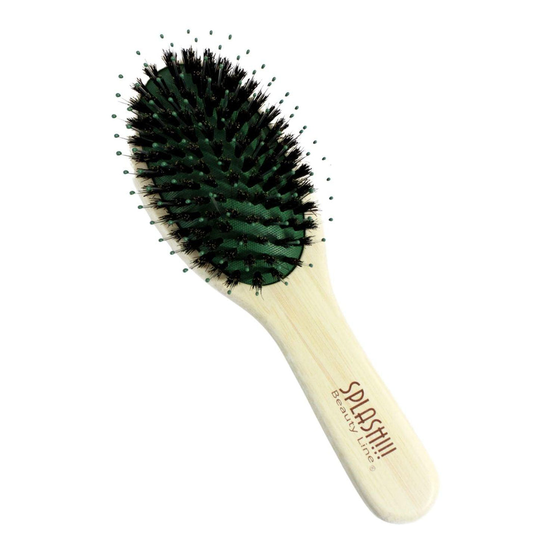 Cep. Cabello,Oval Ch C/Mango,Neumatico,Bambu C/Cerda Nat/Nylon, Doble Altura,Col.Surt,7.3&quot;Splash Bio