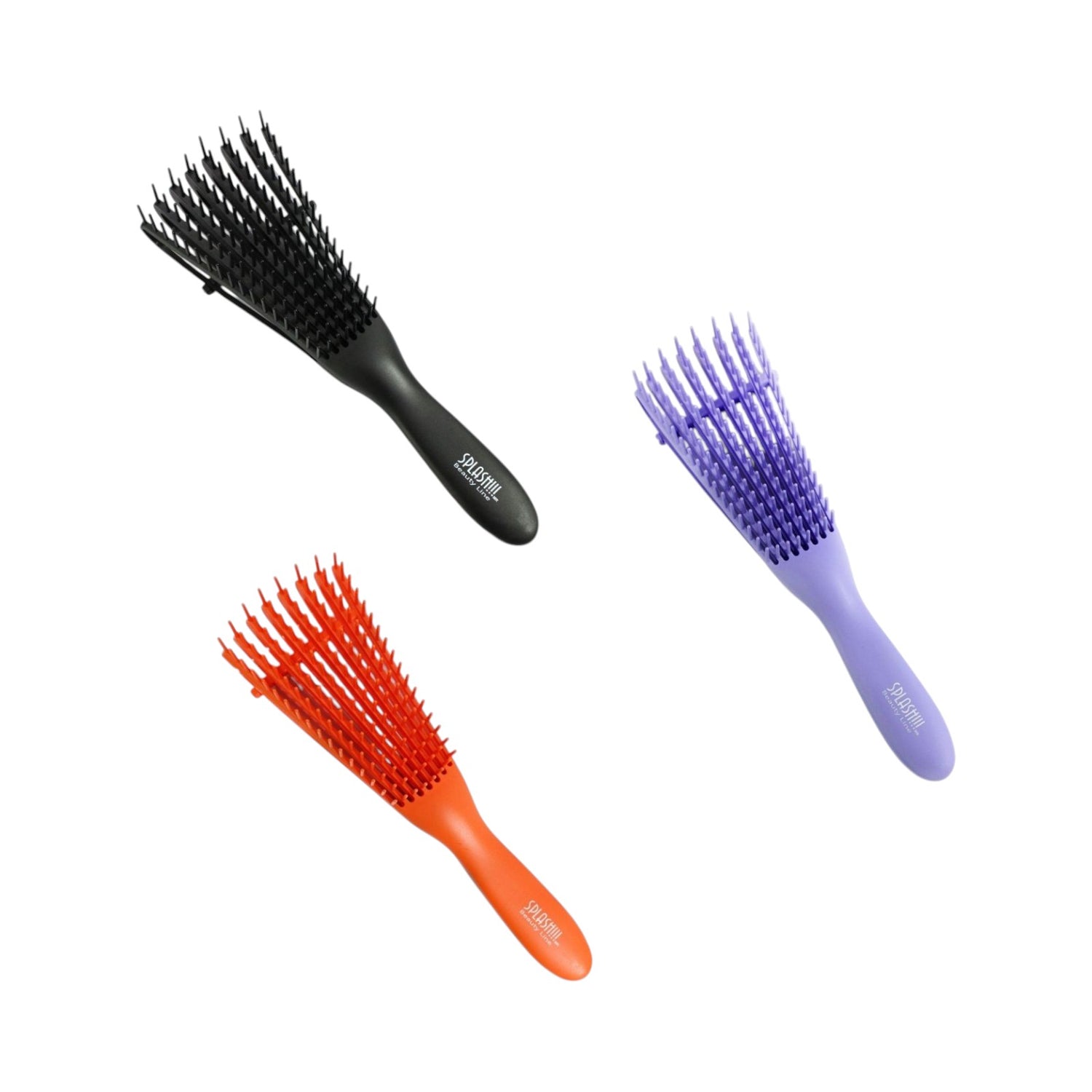 Lobo Cepillo para Desenredar Cabello Curvo,Flexible Desenredo y Estilizado Profesional Presentación Única