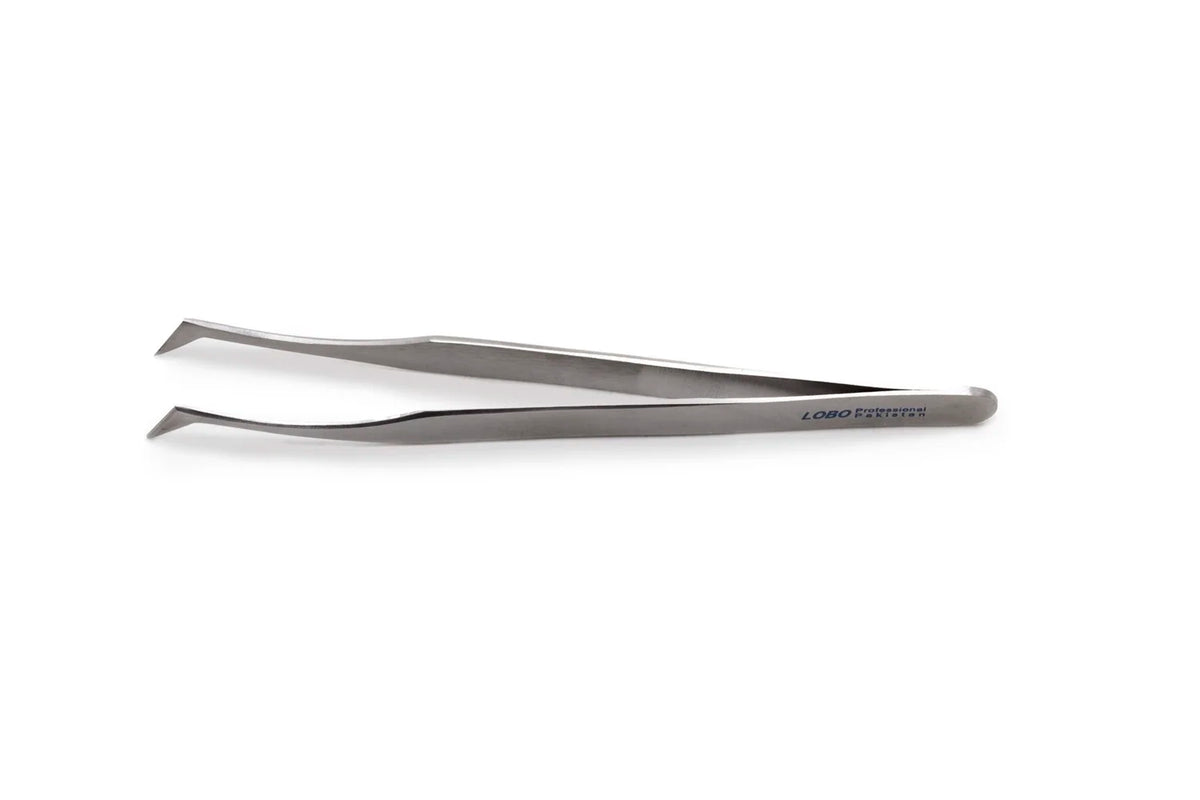 Lobo Pinza para Depilar Angulada de Acero Inoxidable 4.5″ – foto 1