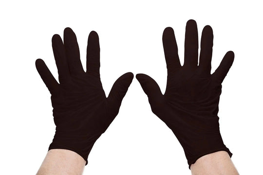 Splash Guantes de Vinilo Negro Desechables (1 Par)