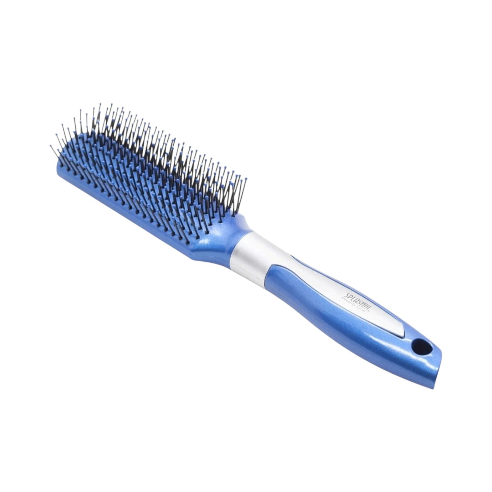 Lobo Cepillo Arana Mini Desenredo y Estilizado Profesional Azul con Plata