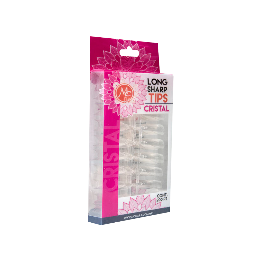 Tips Largas Long Sharp  Paquete 200pz
