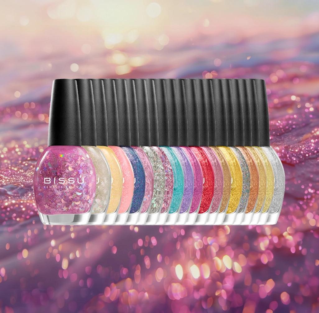 Bissu Esmalte con Glitter | Brillo Multidimensional y Alta Adherencia