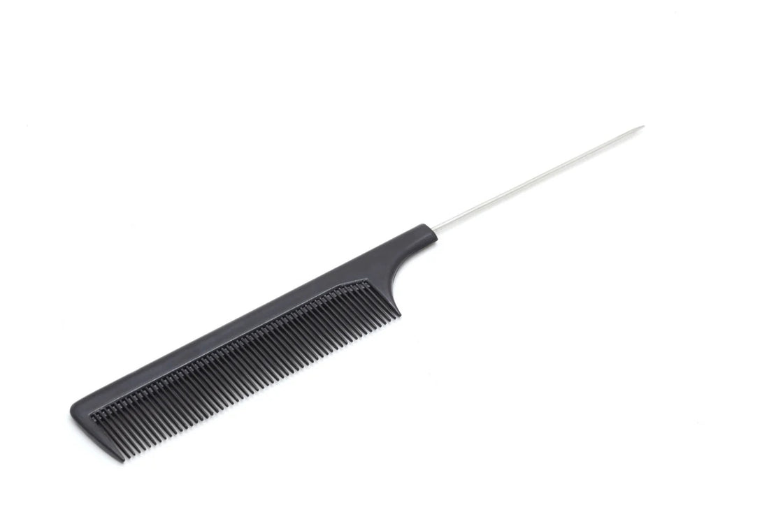 Lobo Peine de Cola de Aguja Negro 8" PE-117 – vista en ángulo
