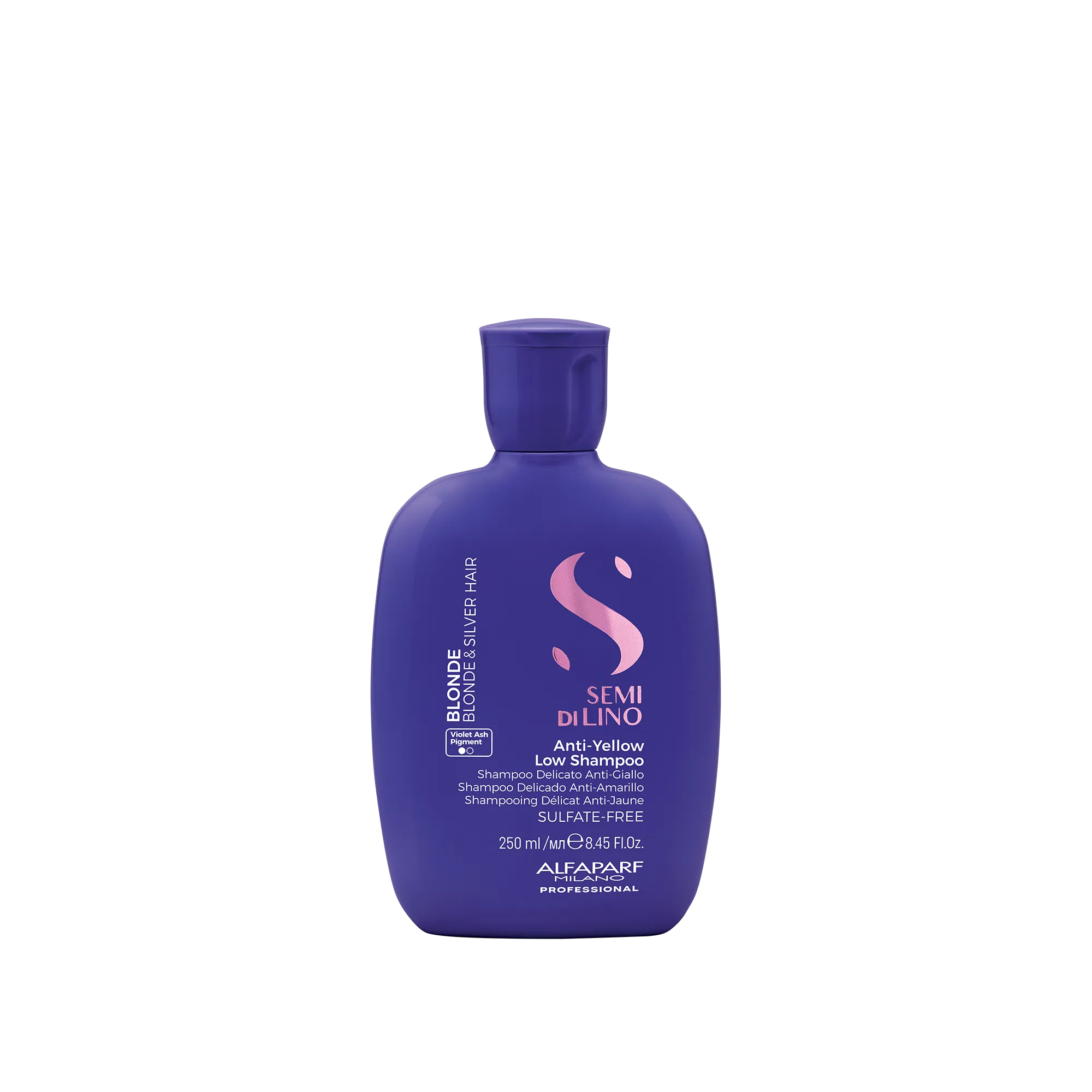 Semi Di Lino Blonde Anti-Yellow Low Shampoo Neutralización de Reflejos Amarillos 250 ml