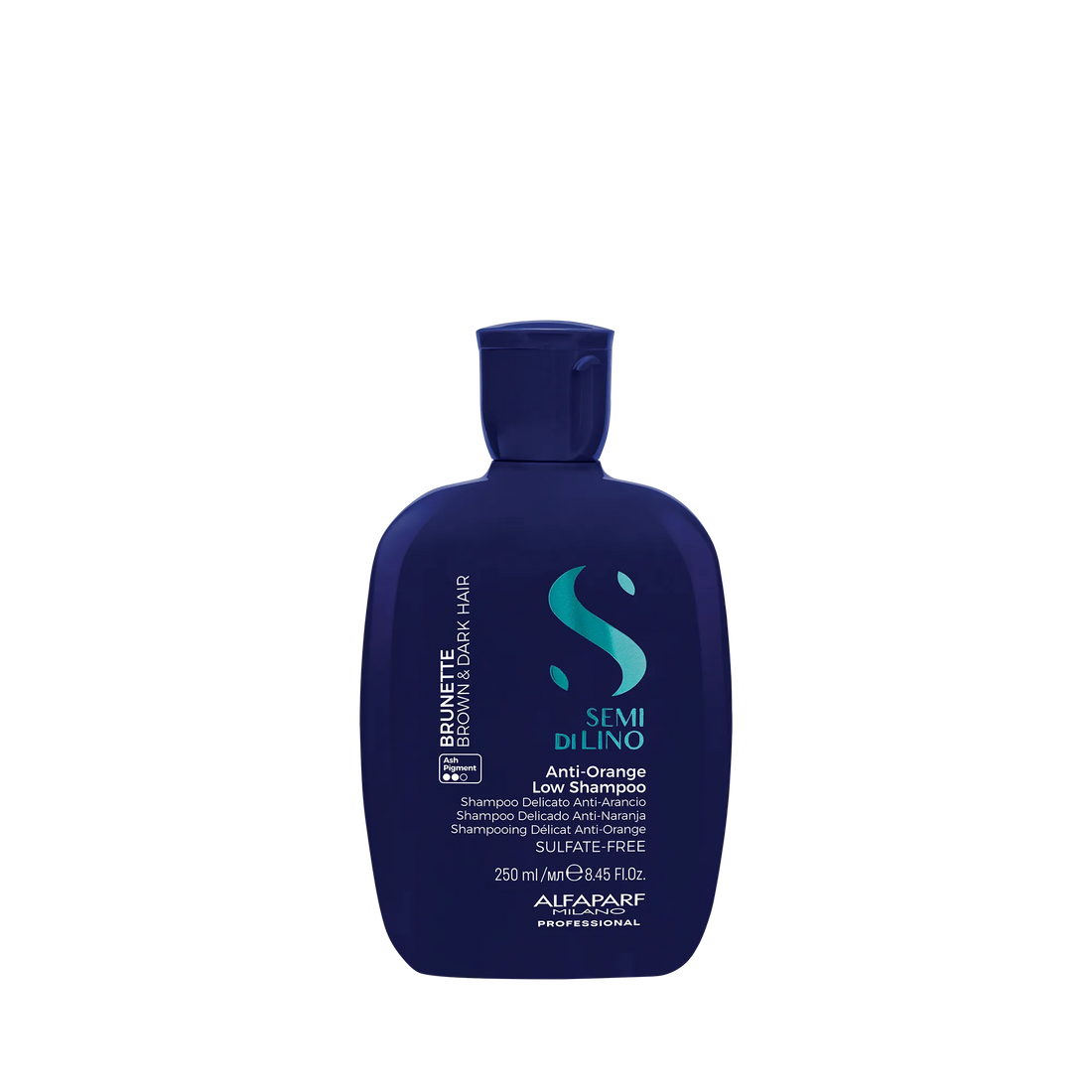 Semi Di Lino Brunette Anti-Orange Low Shampoo Neutralización de Reflejos Anaranjados 250 ml