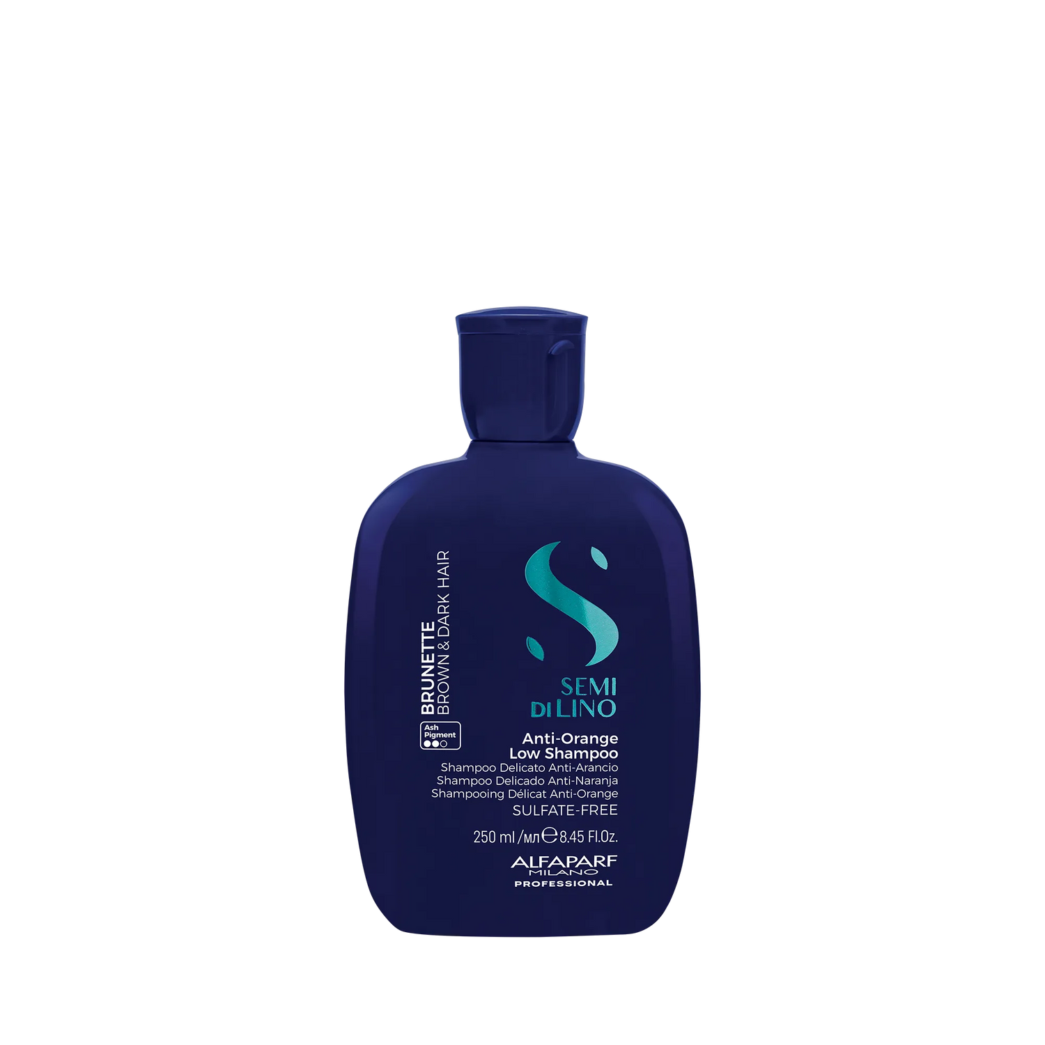 Semi Di Lino Brunette Anti-Orange Low Shampoo Neutralización de Reflejos Anaranjados 250 ml