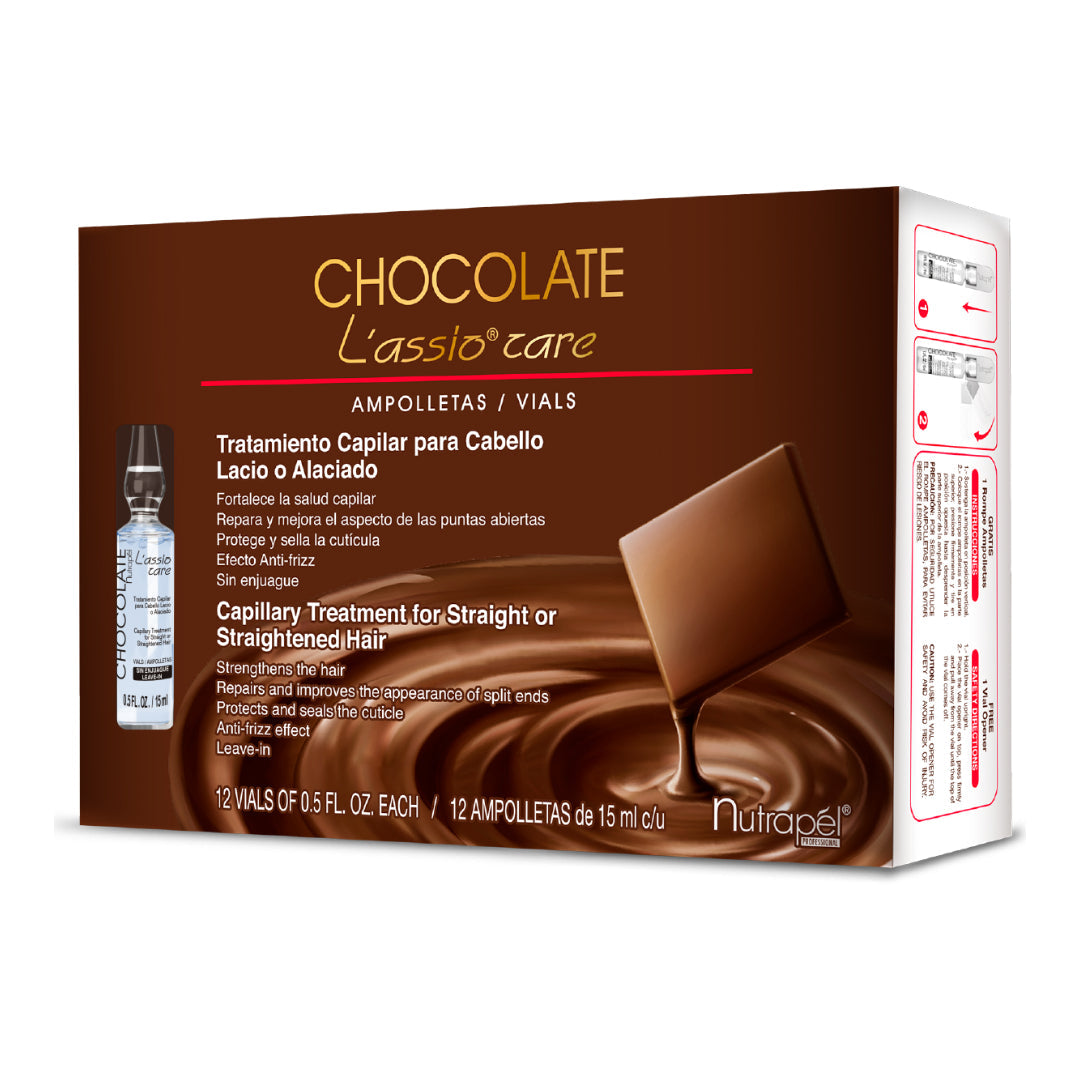 Nutrapel L’assio Care Caja 12 Ampolletas Control Frizz y Protección Térmica Caja 12 Ampolletas 15 ml c/u