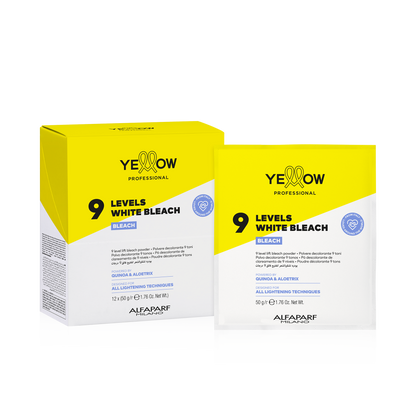 Decolorante en polvo blanco Yellow White Bleach 9 niveles