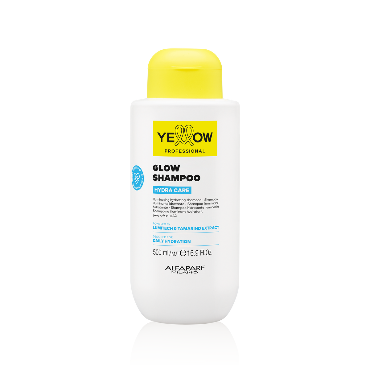 Shampoo hidratante Yellow Hydra Care Glow 500 ml