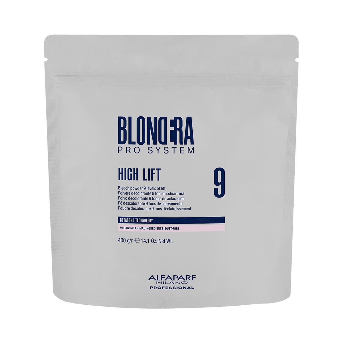 Alfaparf Blondera Pro System High Lift 9, pouch de 400 g; imagen oficial