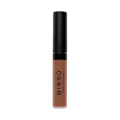 Bissú Corrector Líquido Cobertura Construible y Acabado Mate Natural 10 Brownie
