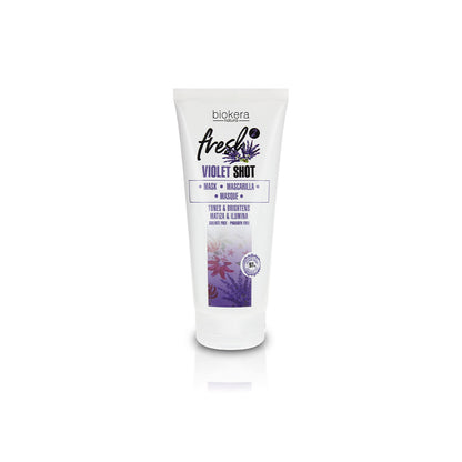 Biokera Fresh Violet Shot mascarilla de 200 ml, tubo frontal