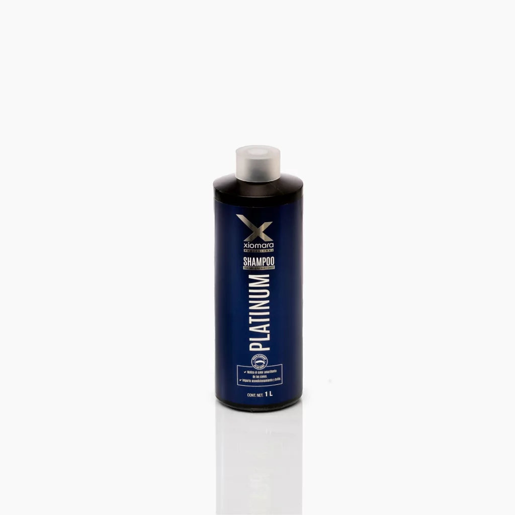 Botella de shampoo matizador Xiomara Platinum de 1 L