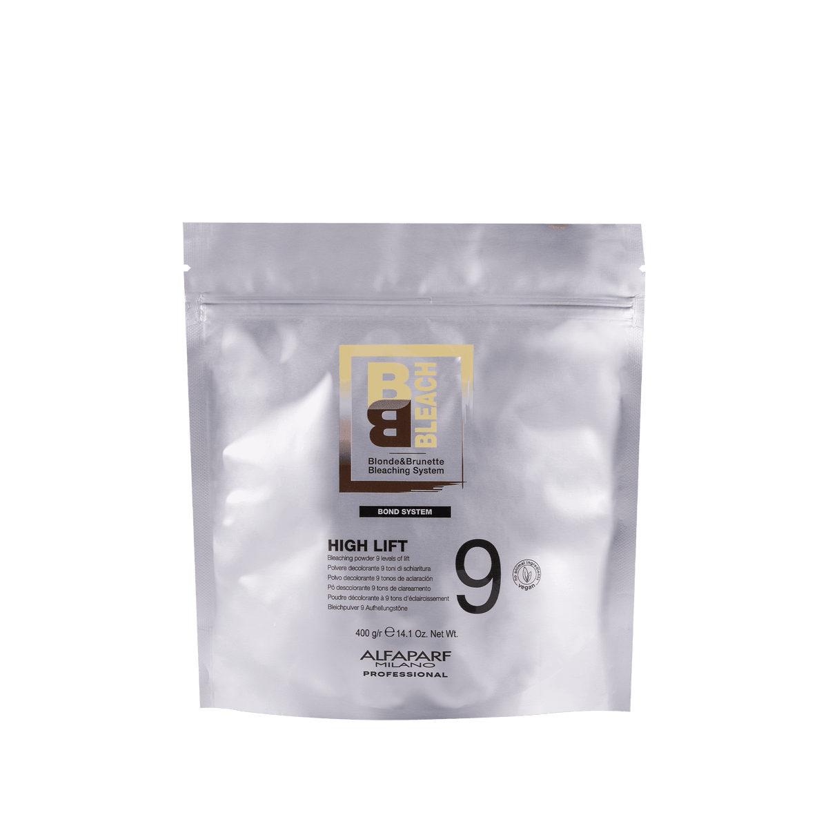 Alfaparf BB Bleach High Lift 9 Bond System, pouch de 400 g; imagen del fabricante