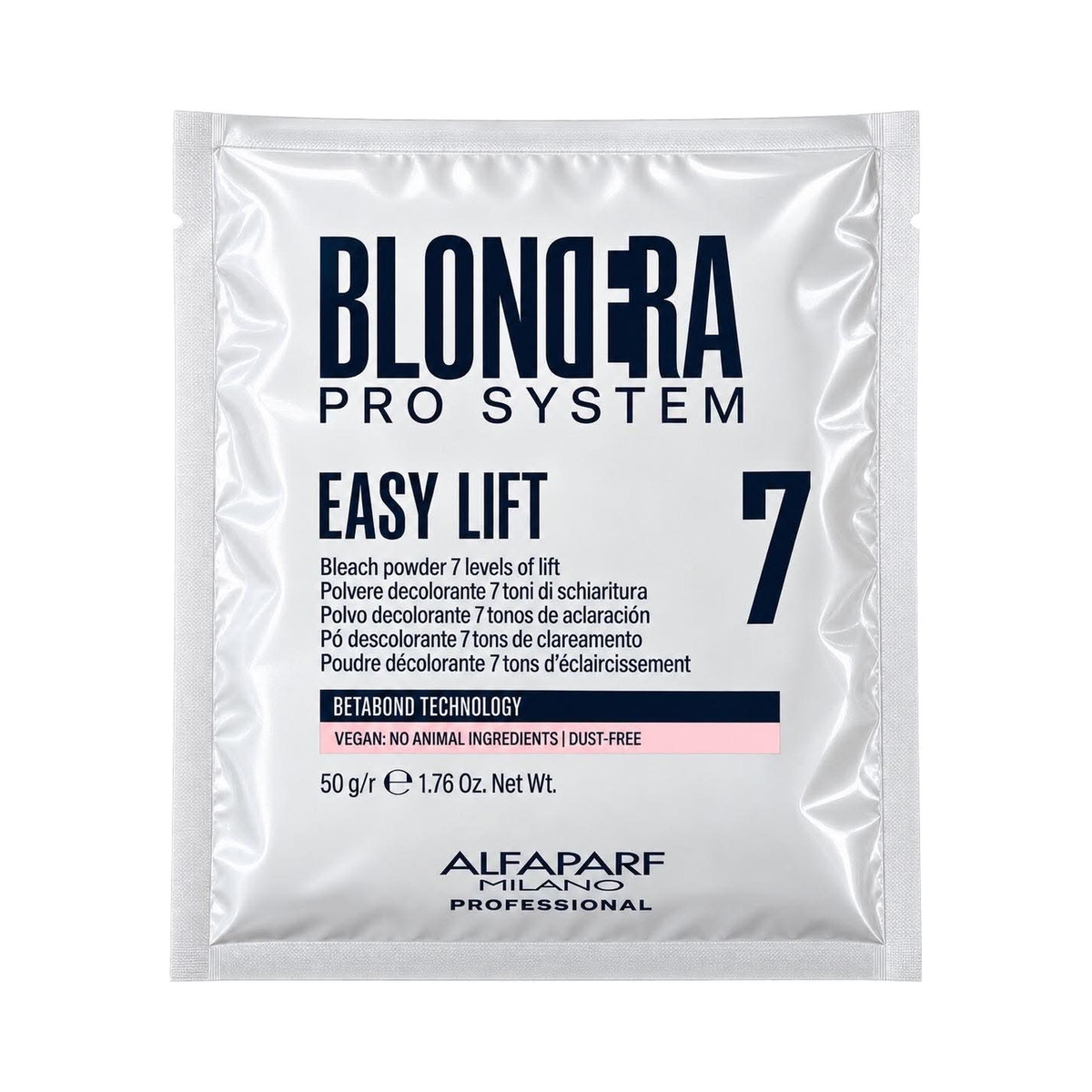 Alfaparf Milano Blondera Pro System Easy Lift 7, sobre individual de 50 g con BETABOND; referencia EAN 8022297208268