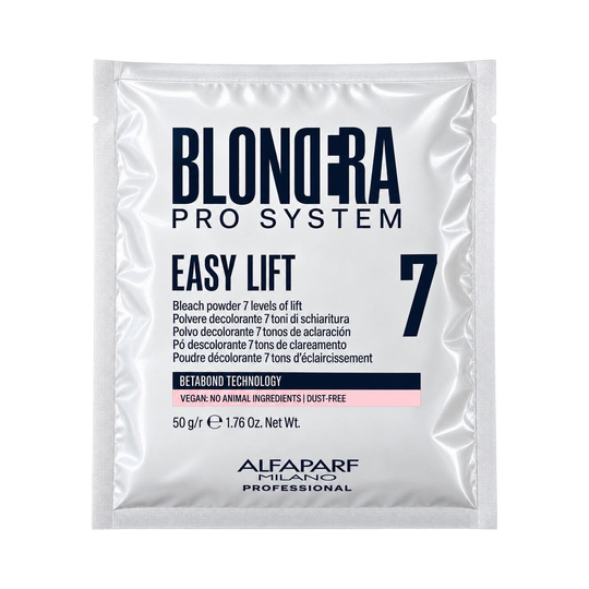 Alfaparf Milano Blondera Pro System Easy Lift 7, sobre individual de 50 g con BETABOND; referencia EAN 8022297208268