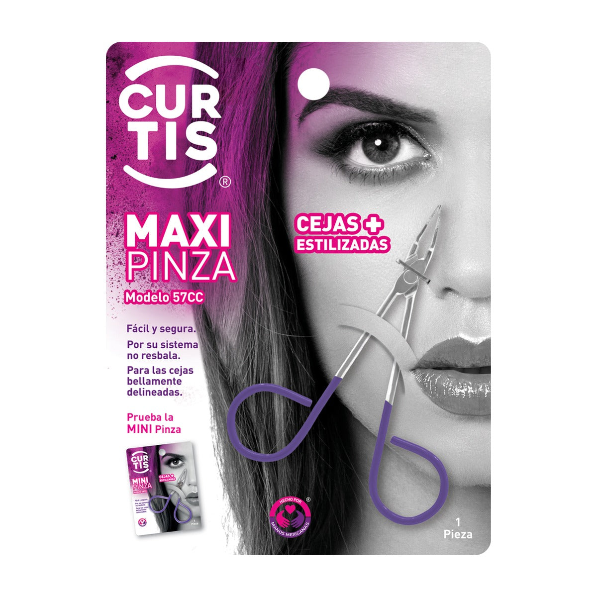 Curtis Maxi Pinza Tipo Tijera para Cejas 8.1 cm 57CC