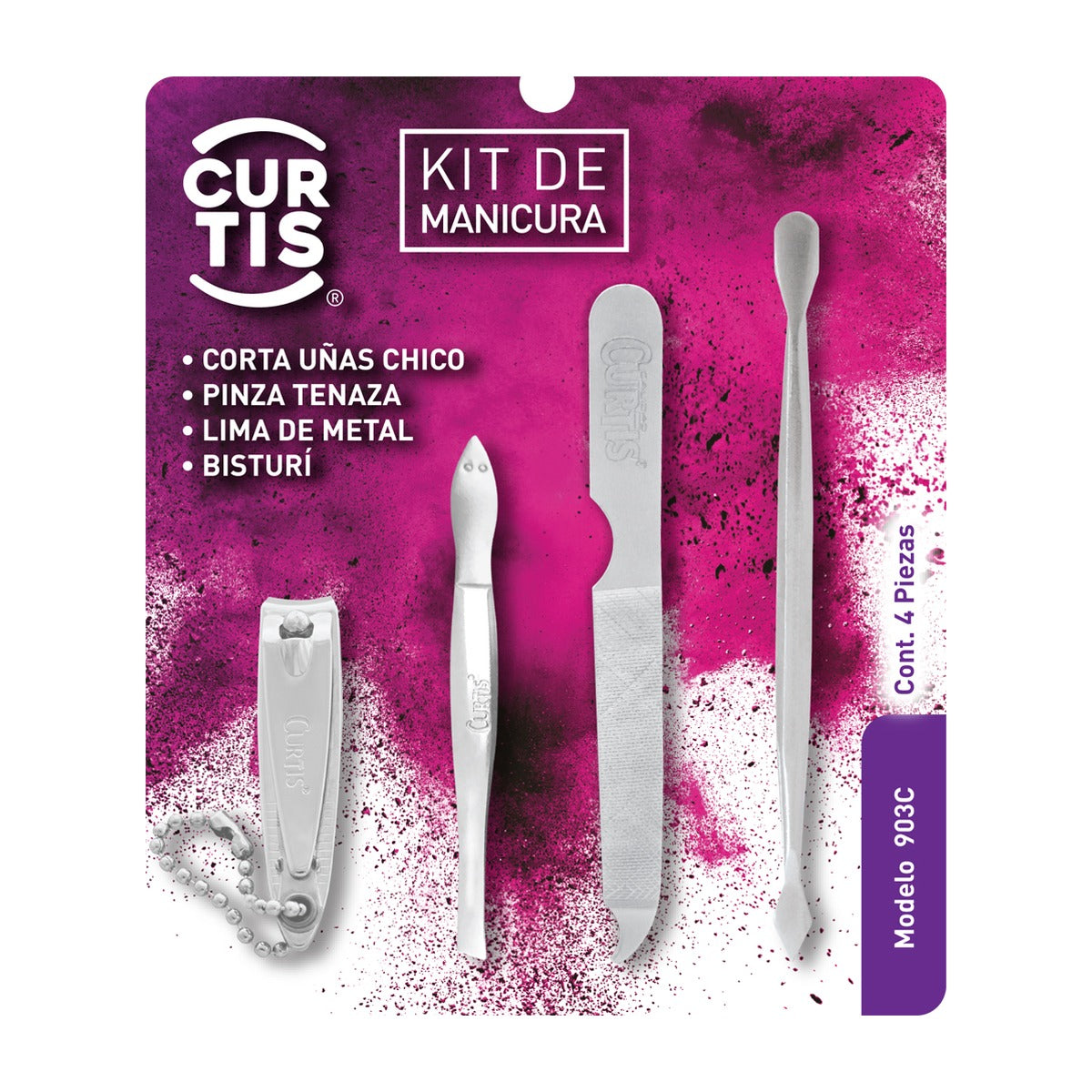 Curtis Kit de Manicura 4 pzas